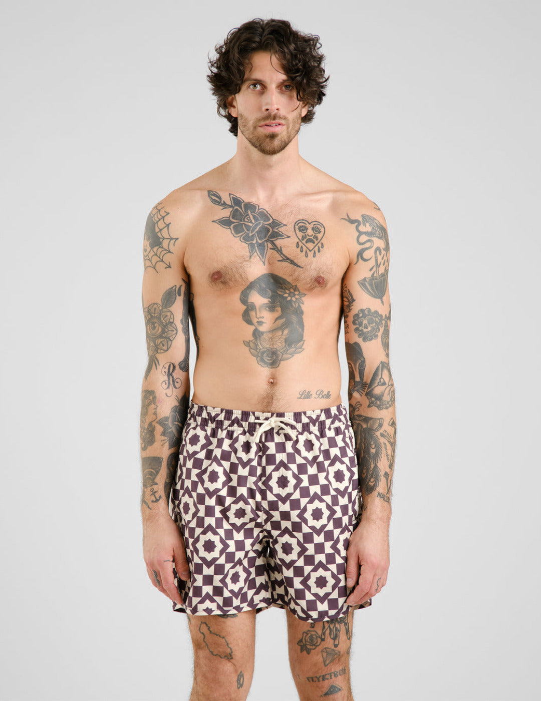 Swim Shorts Sandhamn Mosaic Star Plum