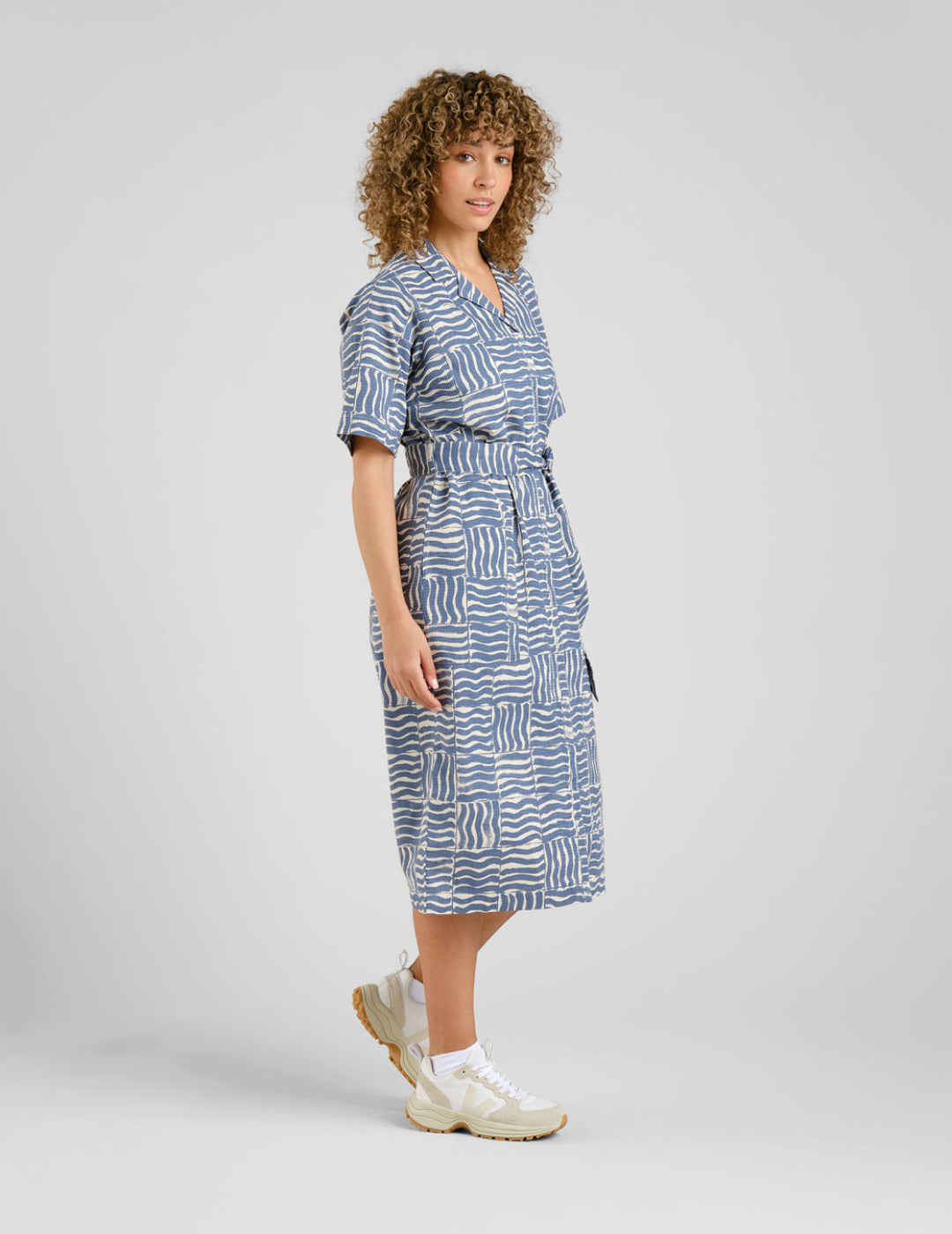 Shirt Dress Orrefors Wave Tiles Blue