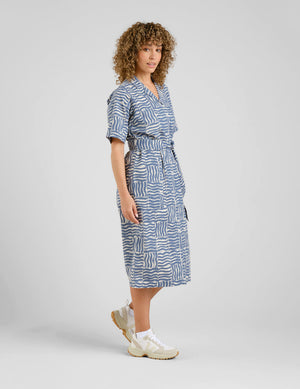 Shirt Dress Orrefors Wave Tiles Blue