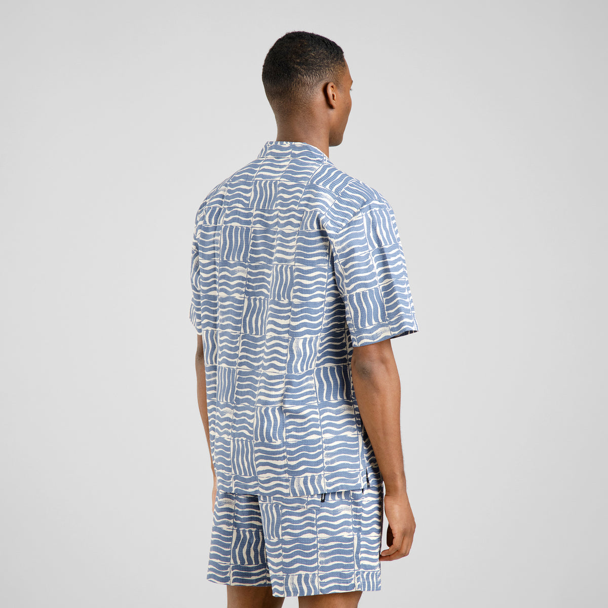 Shirt Marstrand Wave Tiles Blue