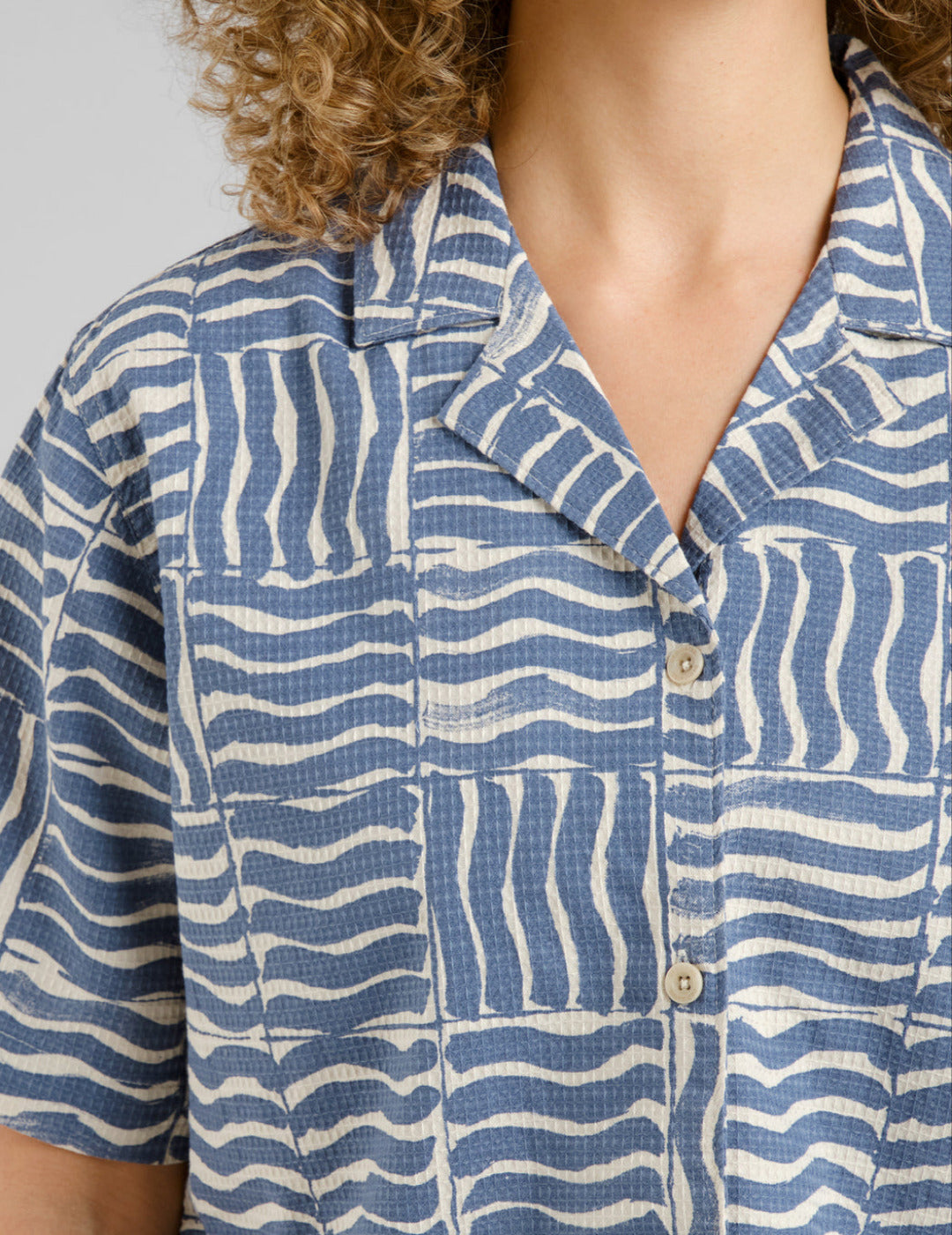 Shirt Torup Wave Tiles Blue