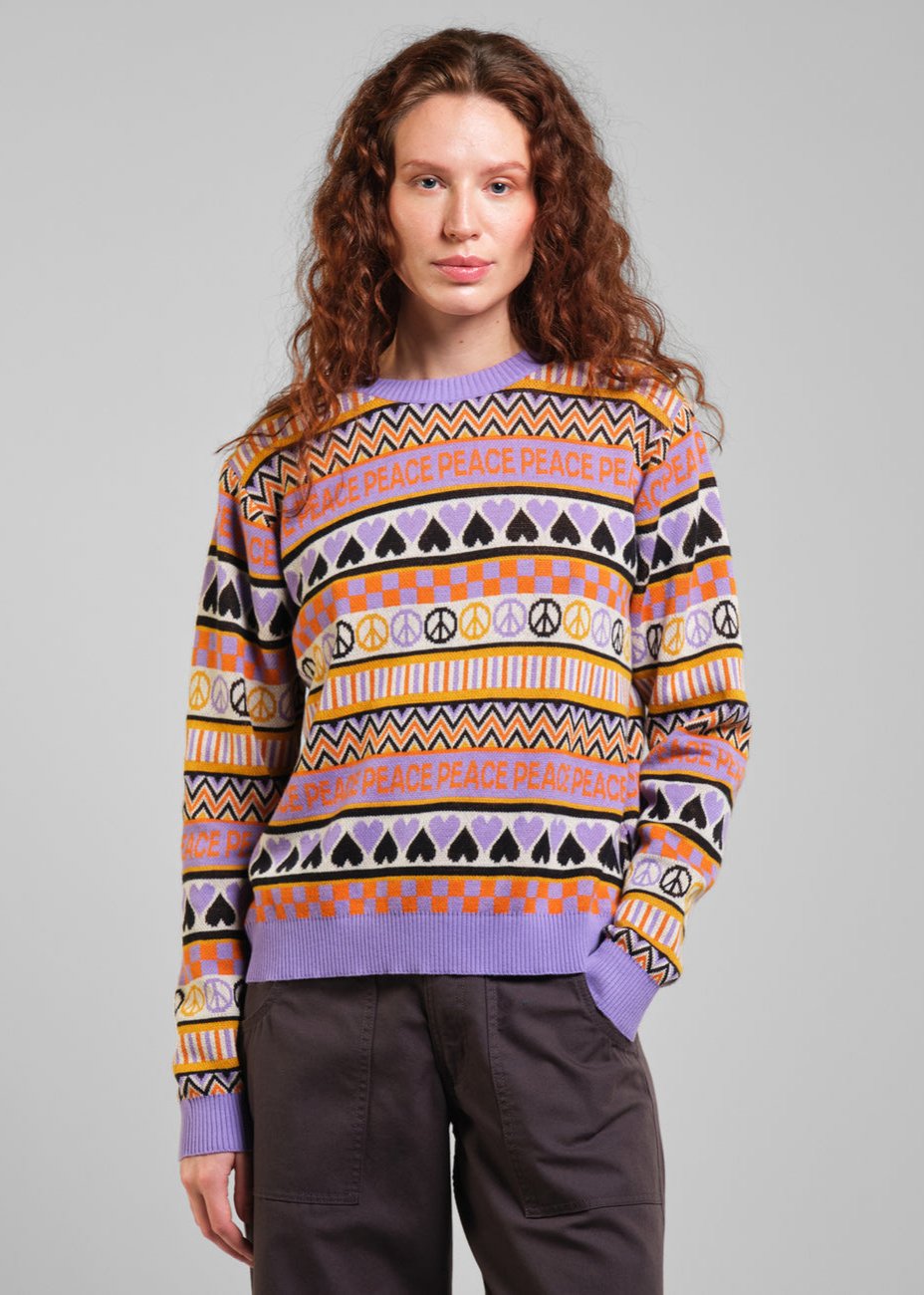 Sweater Arendal Peace Purple