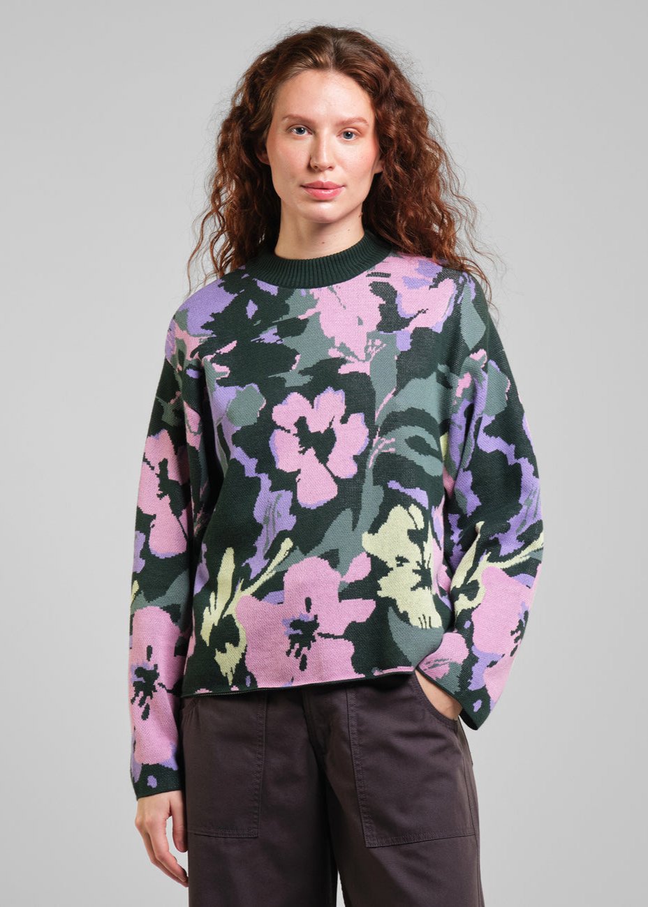 Sweater Limhamn Warped Flowers Multi Color