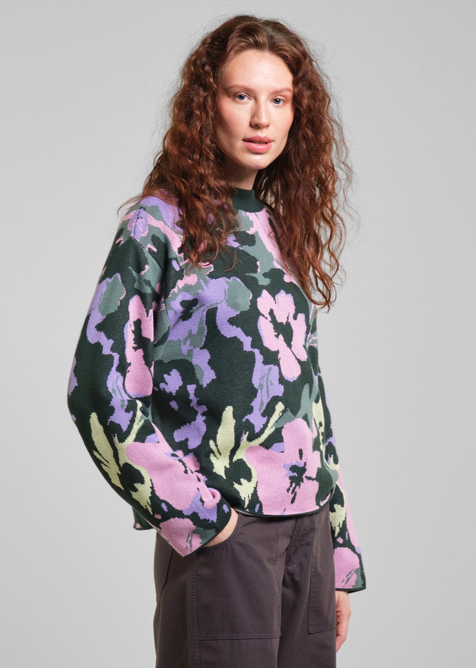 Sweater Limhamn Warped Flowers Multi Color