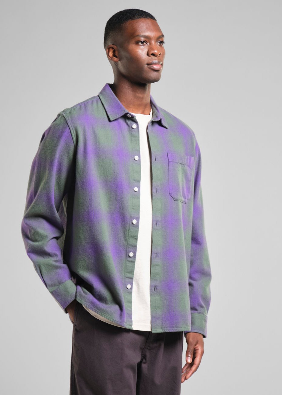 Shirt Rute Flannel Shadow Check Purple