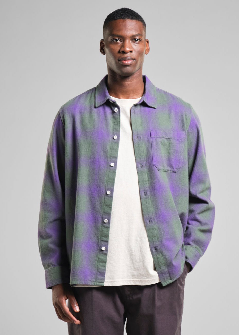 Shirt Rute Flannel Shadow Check Purple