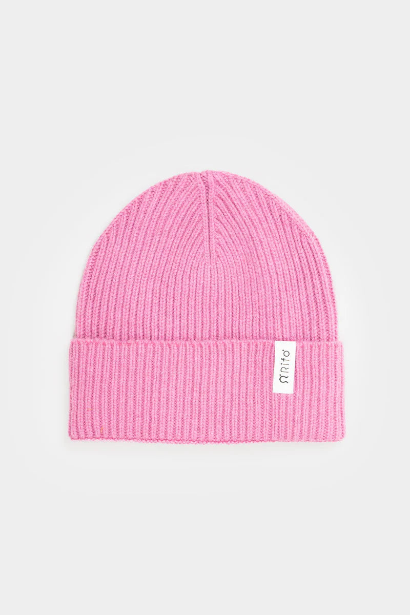 Recycled Cashmere Beanie Marcello - Candy Pink