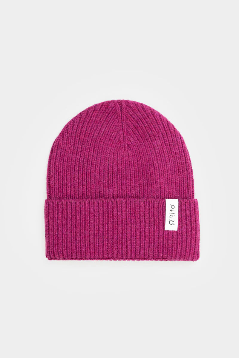 Recycled Cashmere Beanie Marcello - Pink Ciclamino