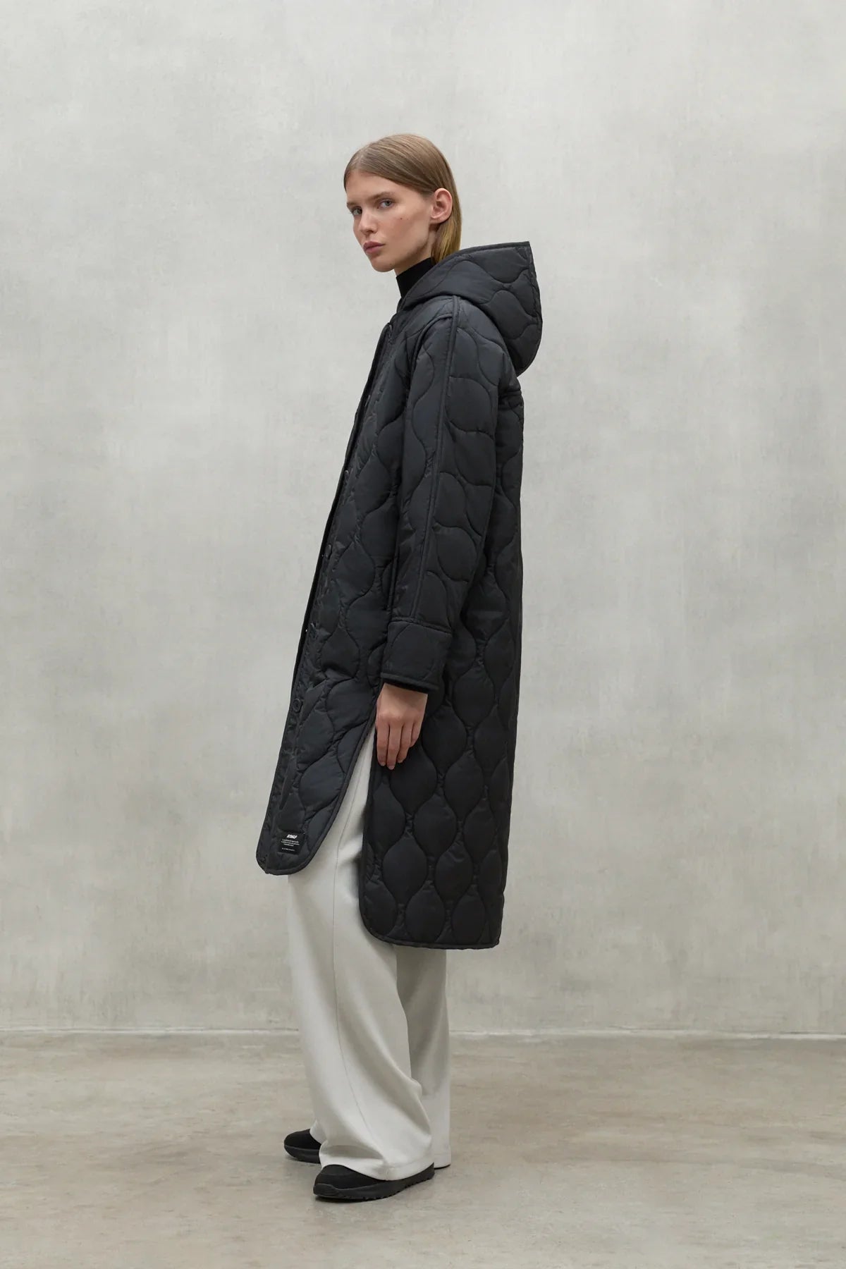 DARK GREY LEZNA COAT WITH HOOD