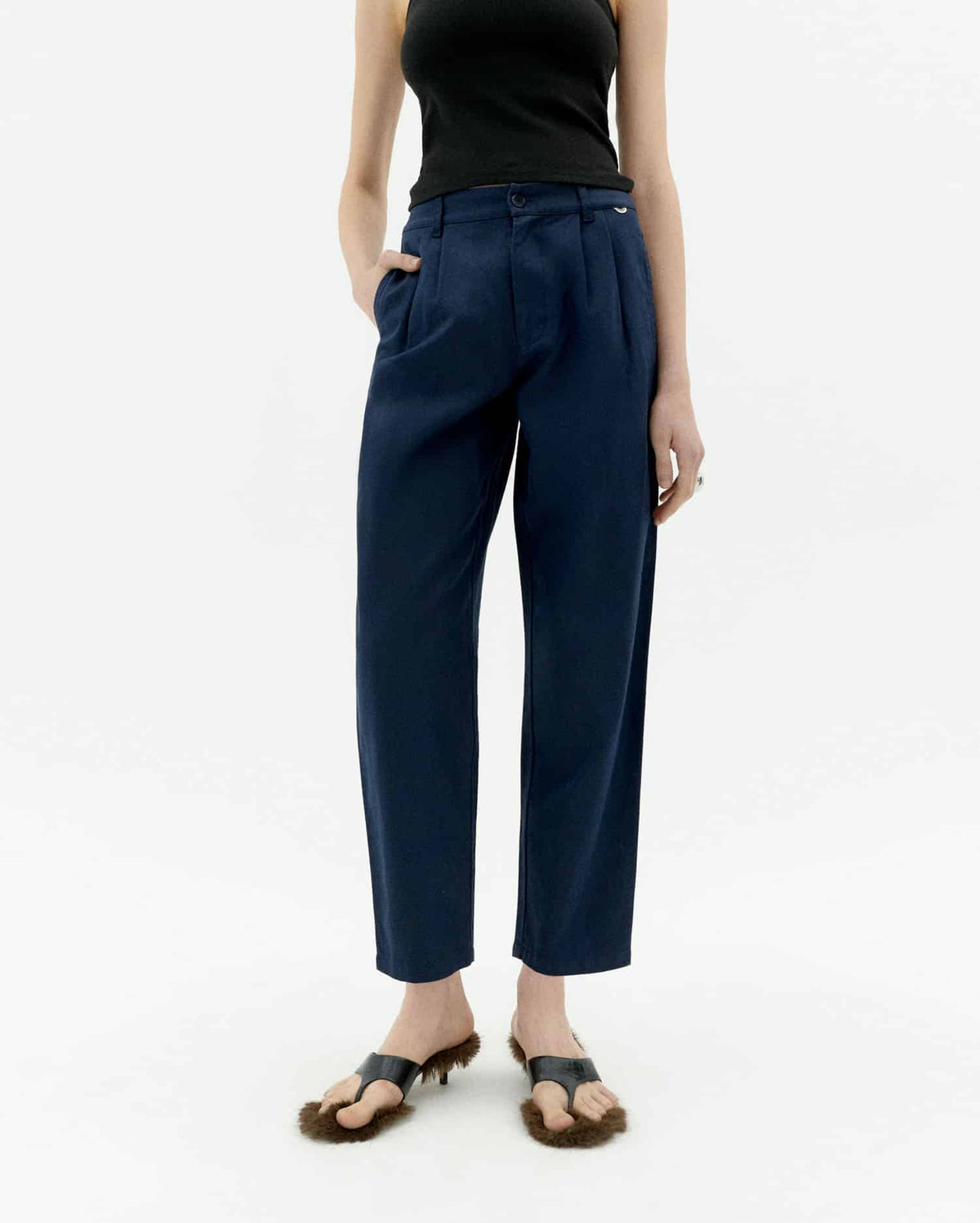 NAVY HEMP RINA PANTS