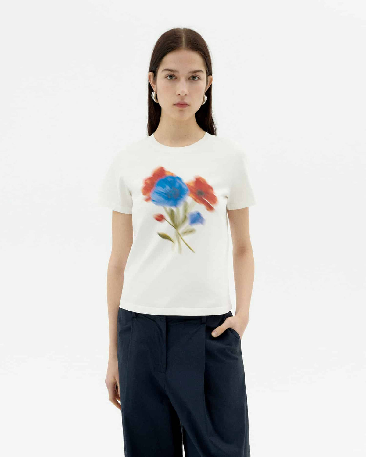 BLURRY FLOWER IDA TEE